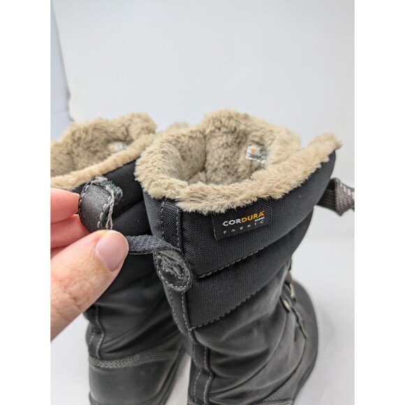 Timberland Mount Hope Boots Women's Size 8 Black Leather Faux Fur Lace Up Winter - Picture 5 of 10